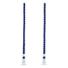 Pendientes Largos con Zafiros 2,93 cts y Diamantes en Oro Blanco