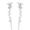 Pendientes Largos de Diamantes con caída orgánica
