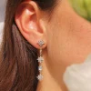 Pendientes Largos DELCERRO Estrellas Cabujón | 10759