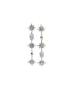 Pendientes Largos DELCERRO Estrellas Cabujón | 10759
