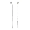 Pendientes Largos Gold&Roses Balance Pavé Oro Blanco Diamantes | GR-144.1