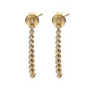 Pendientes Largos Rivière con Diamantes en Oro Amarillo