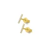 Pendientes LECARRÉ Mini Barra Oro y Diamantes | GB046OA.00