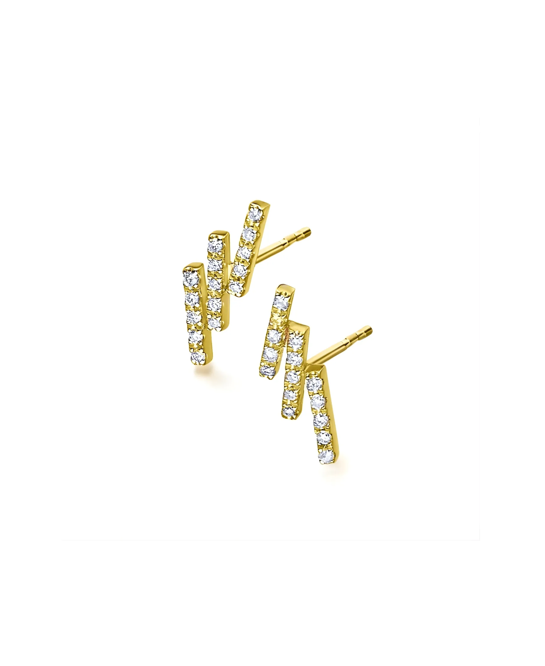 Pendientes LECARRÉ Trepador Barritas Oro y Diamantes | GB153OA.00