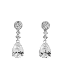 Pendientes Lágrima Marina García Plata Rodiada con Circonitas | 90112PB