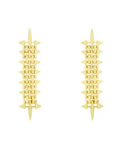 Pendientes Marina García Panther Plata Baño Oro Amarillo | 91239PD