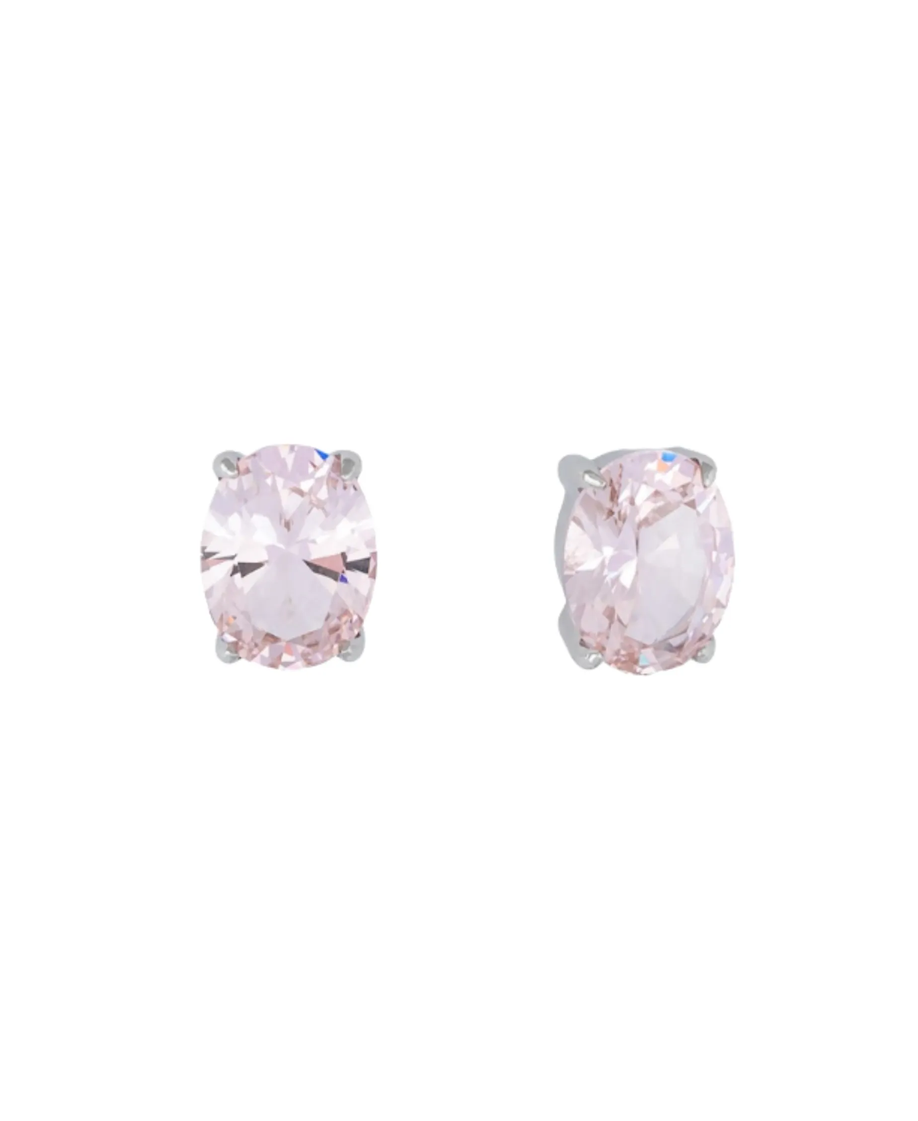 Pendientes Marina García Plata Rodiada con Morganita Rosa | 90372PM