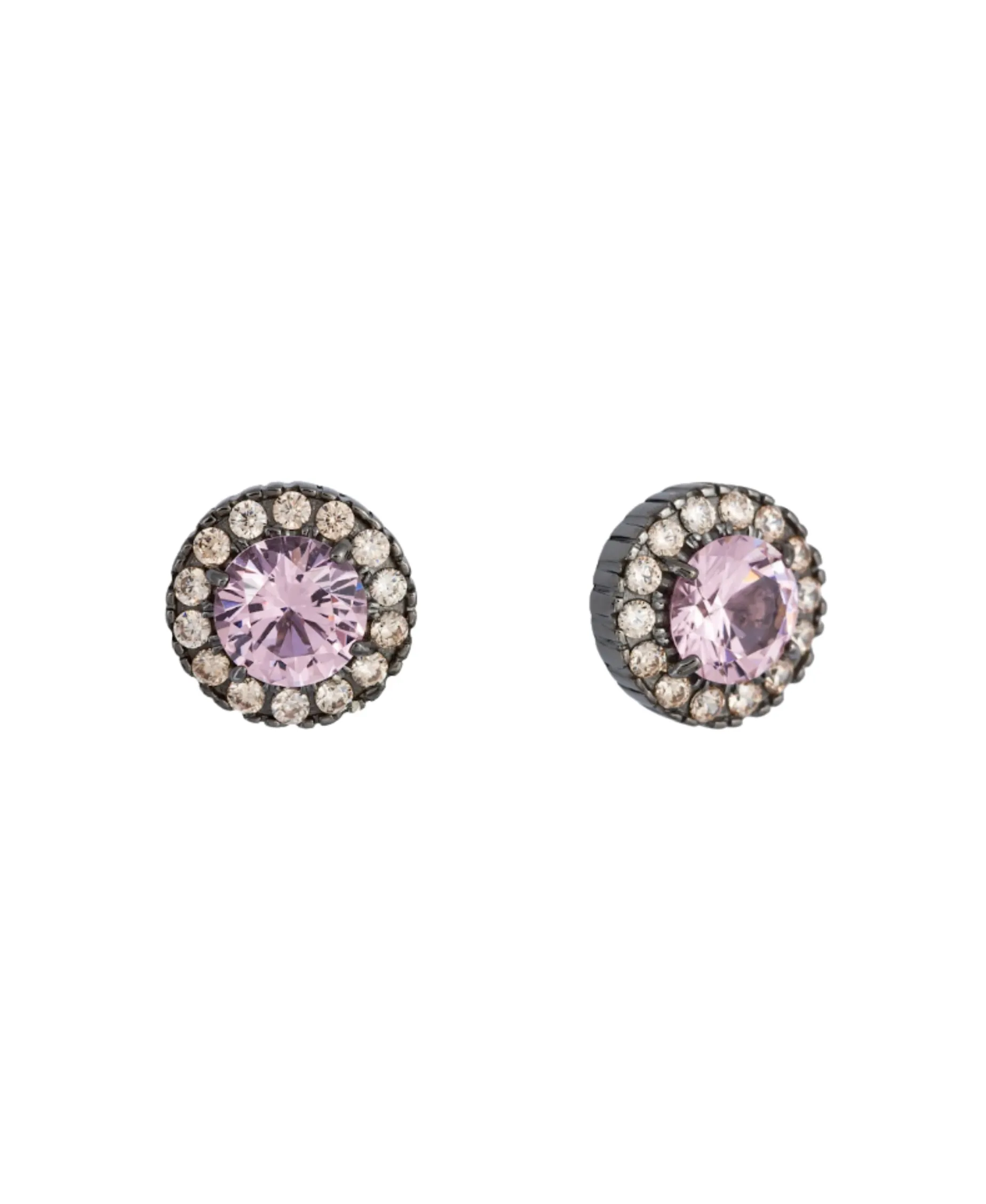 Pendientes Marina García Plata Rodiada con Morganita Rosa | 90118PS