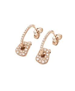 Pendientes Mattioli Mini Puzzle Pendientes Oro Rosa Diamantes | MOR054R402W