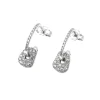 Pendientes Mattioli Mini Puzzle Con Diamantes En Oro Blanco | MOR054B102W