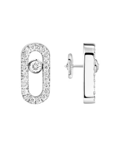 Pendientes Messika Move Uno Pavé Oro Blanco | 05634-WG