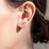 Pendientes Mini con Circonitas en Oro Amarillo