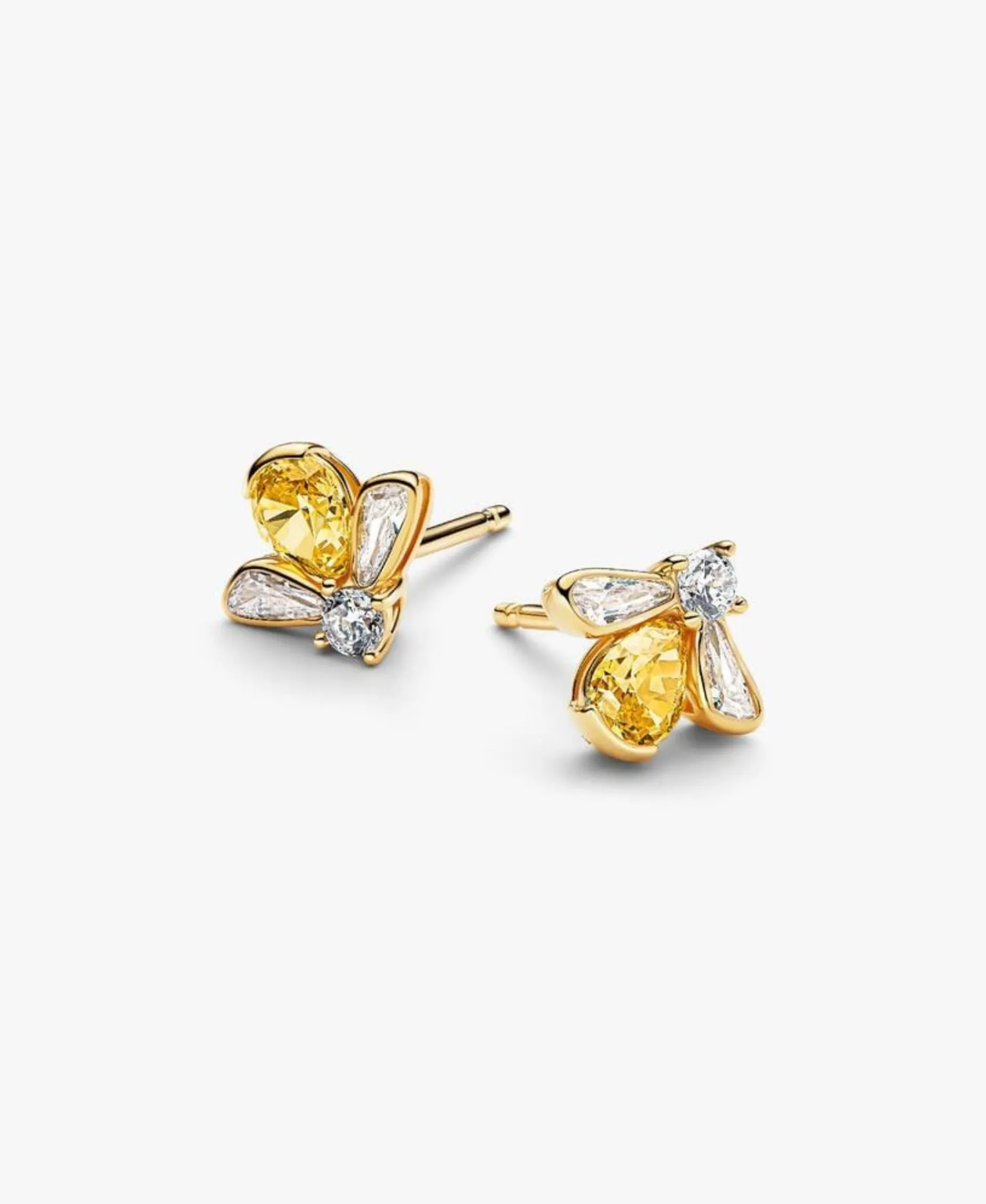 Pendientes Pandora de Botón Abeja Miel | 264559C01