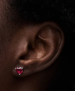 Pendientes Pandora de Botón Corazón Rojo | 292549C01
