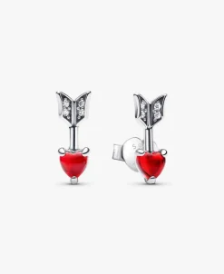 Pendientes Pandora Flecha y Corazón Cristal de Murano | 293668C01