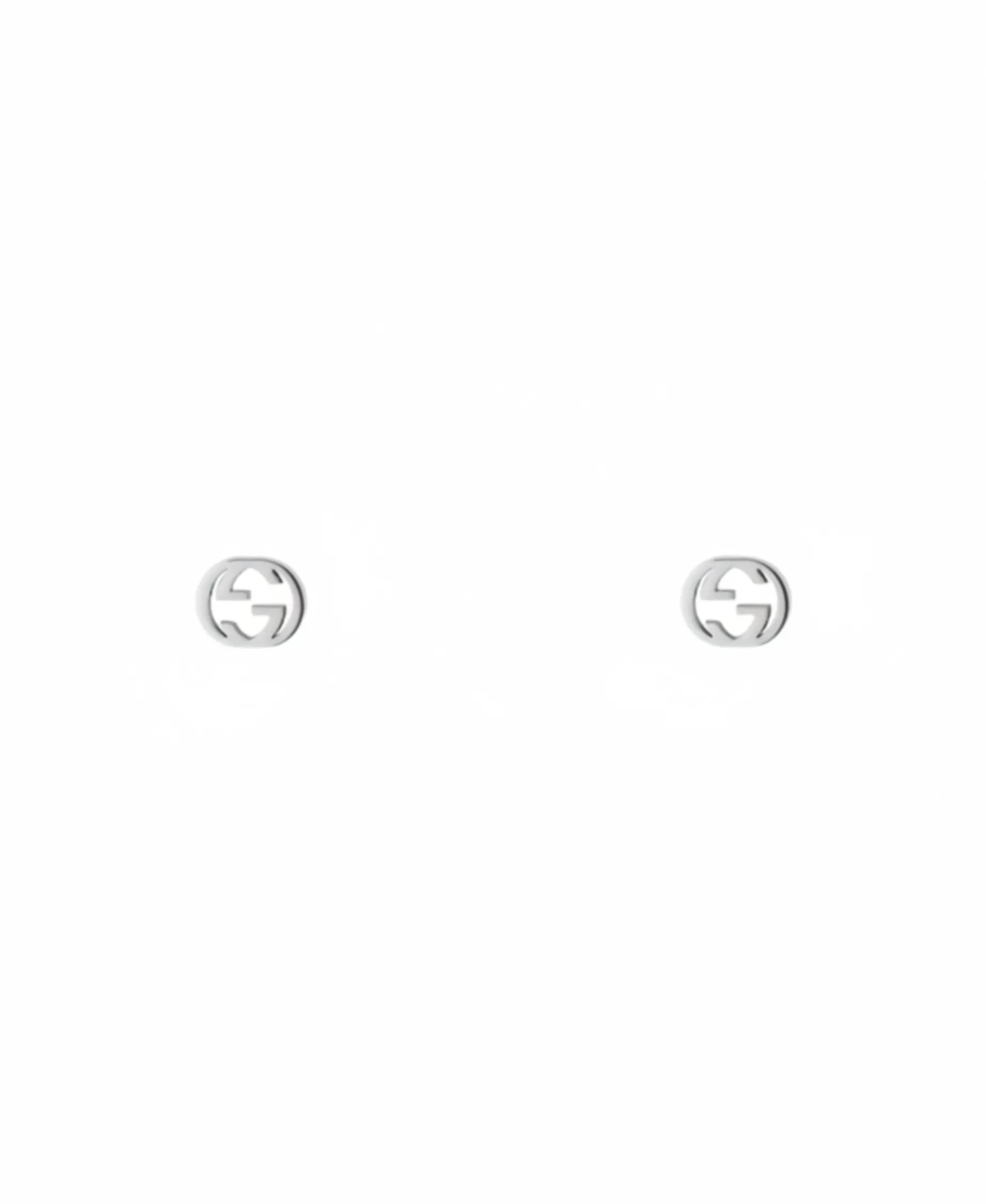 Pendientes Presión Gucci Interlocking Oro Blanco | YBD66211100200U
