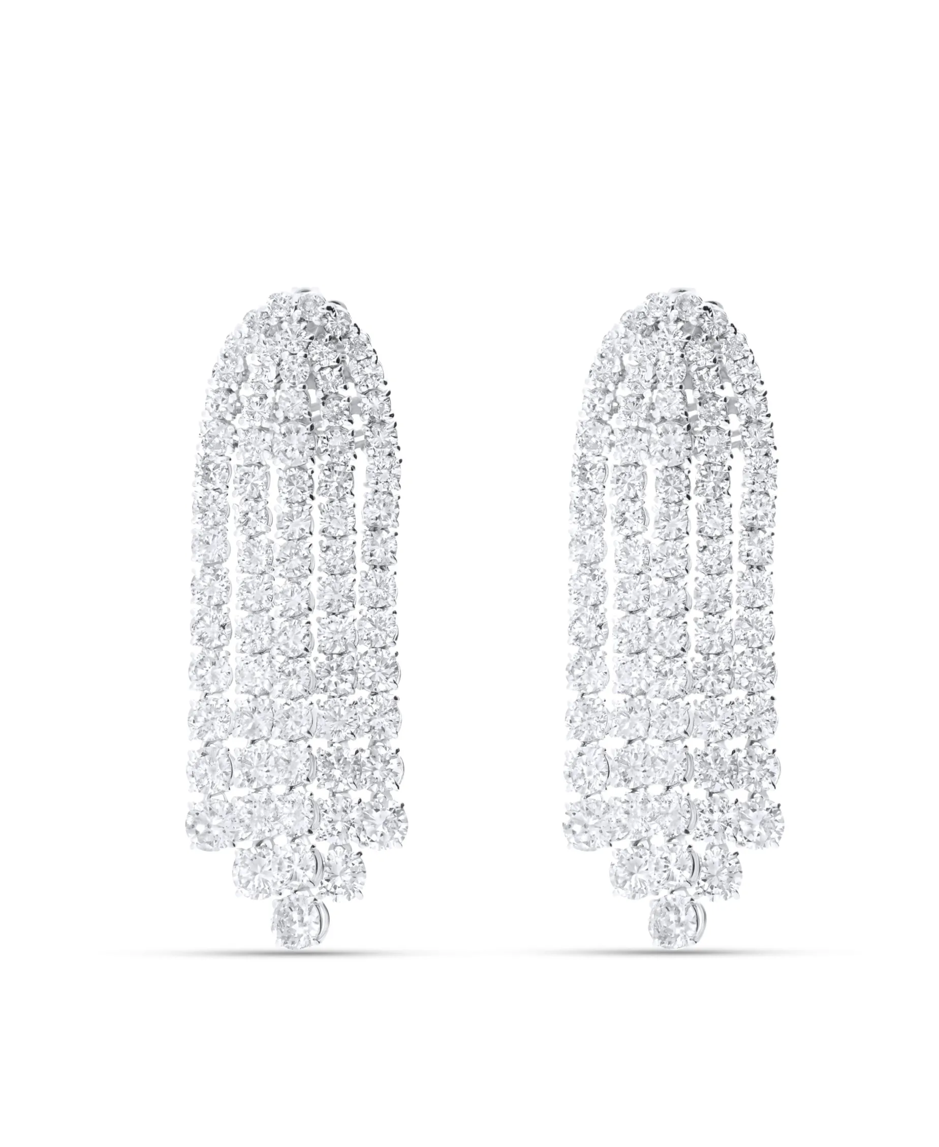 Pendientes Rivière con Diamantes 11,80 cts en Oro Blanco