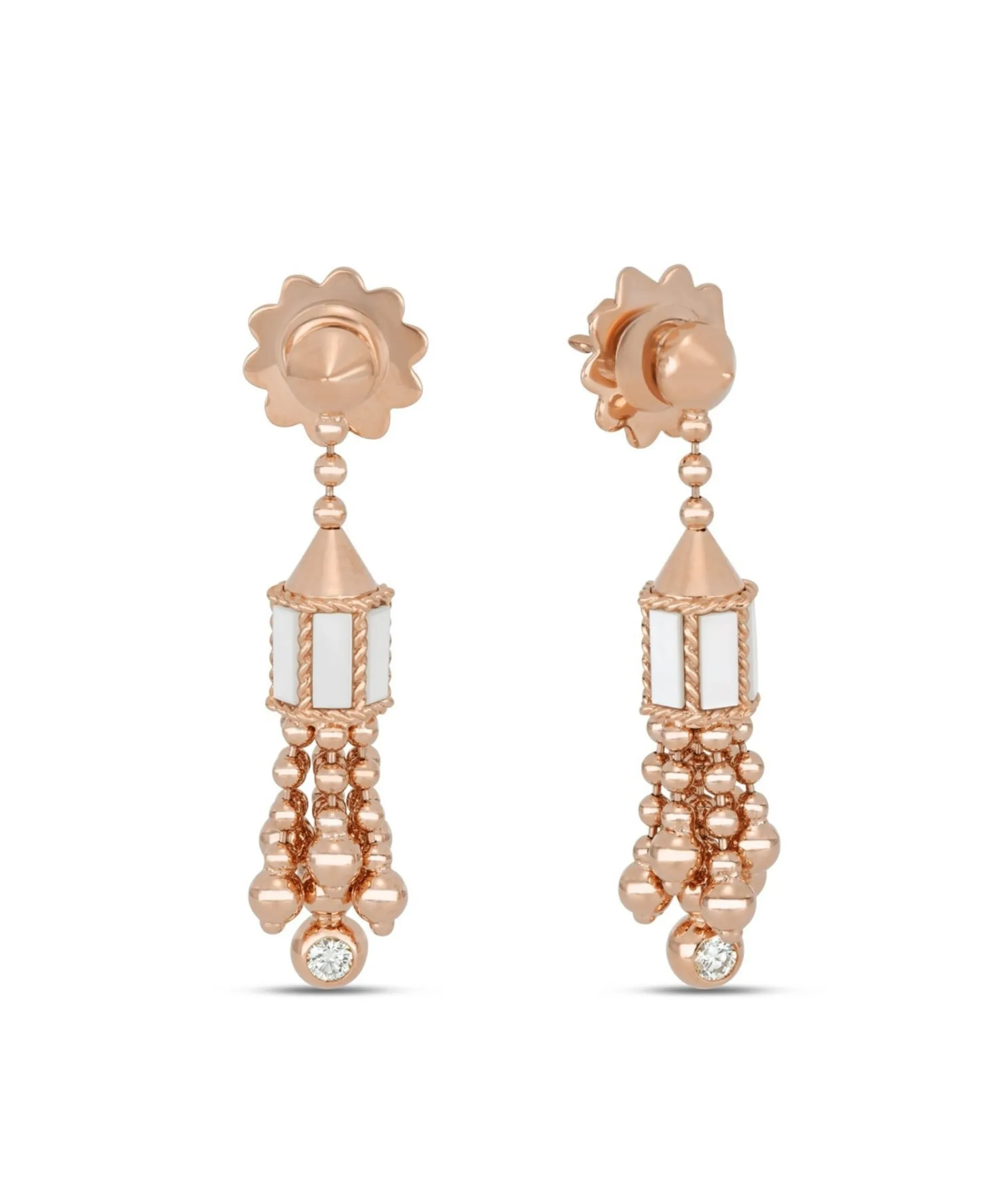 Pendientes Roberto Coin Art Decó Con Nácar y Diamantes | ADV888EA2298_02