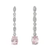 Pendientes Rosa Marina García Plata Rodiada con Morganita Rosa | 90336PB