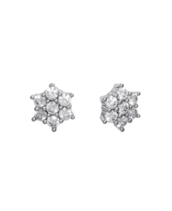 Pendientes Roseta Marina García Plata Rodiada Circonitas | 9389PB
