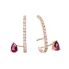 Pendientes Satélite D Gold&Roses I Am Red Oro Rosa Diamantes Rubelitas | GR-496.3RL
