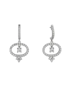 Pendientes Sharon Marina García Plata Rodiada con Circonitas | 9234PB