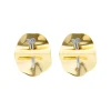 Pendientes Silk Clavo con Circonitas Marina García Plata Bañada en Oro | 91144PC