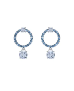 Pendientes Swarovski Attract Baño de Rodio Cristales Azules | 5723563