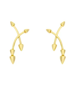 Pendientes Trepadores Marina García Galeras Plata Baño de Oro | 91253PD