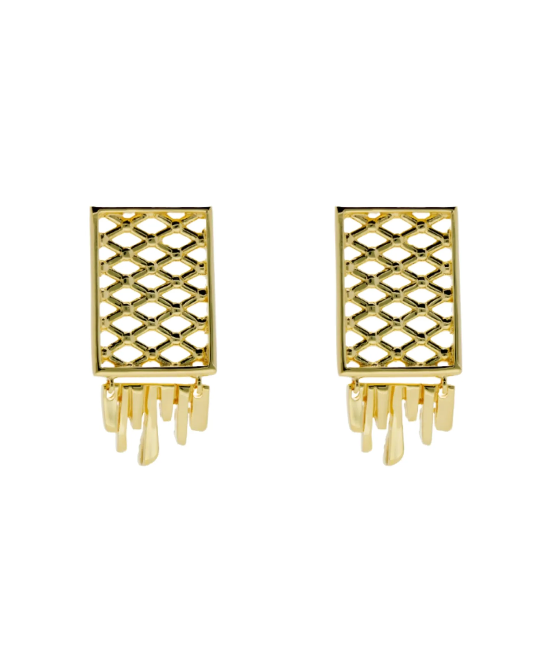 Pendientes Vanderbilt Marina García Plata Baño de Oro | 91192PD