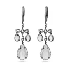 Pendientes Vintage con Cuarzos y Diamantes en Oro Negro