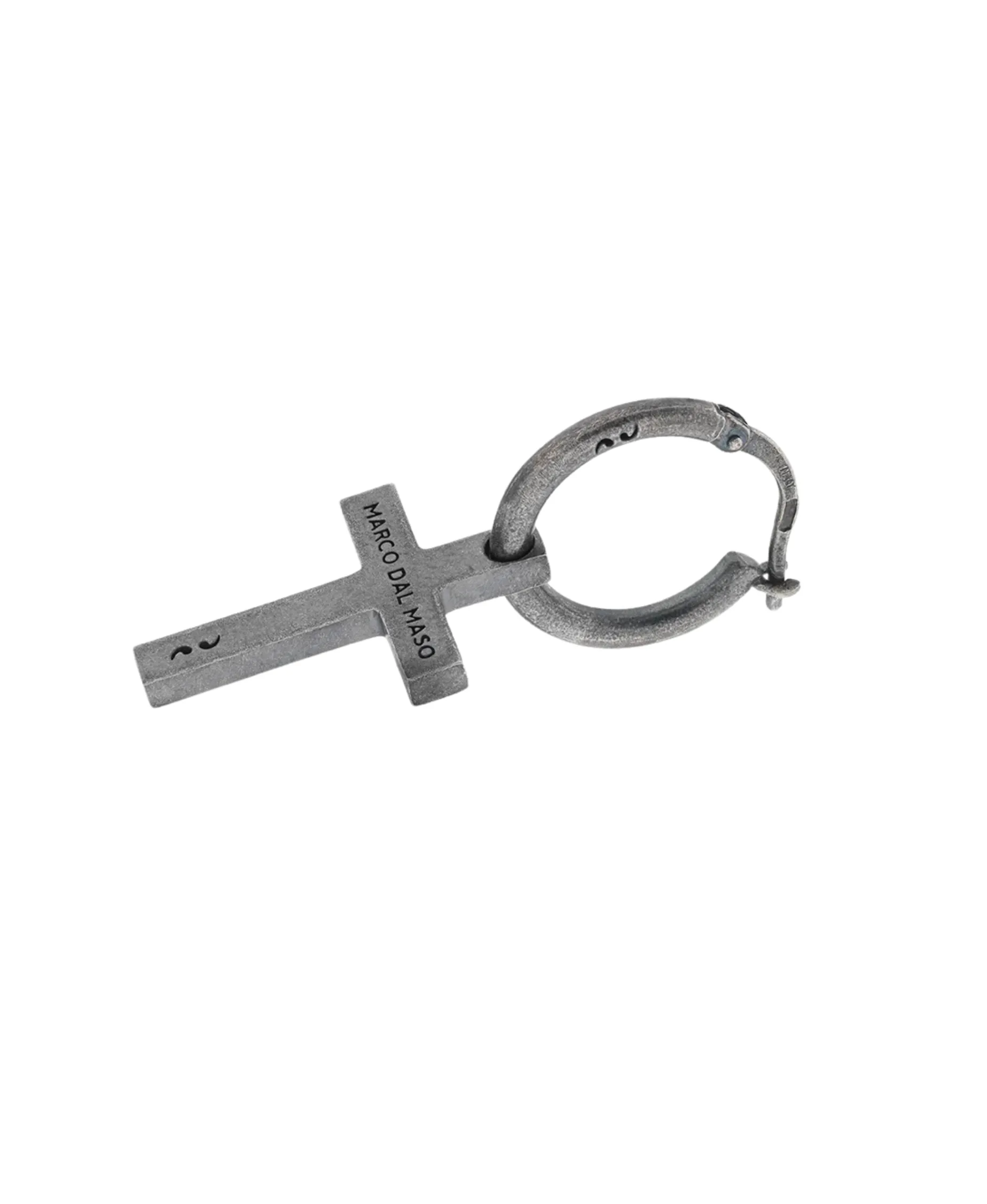 Piercing Marco Dal Maso Individual de Cruz en Plata Oxidada | AGOR0015-01BV