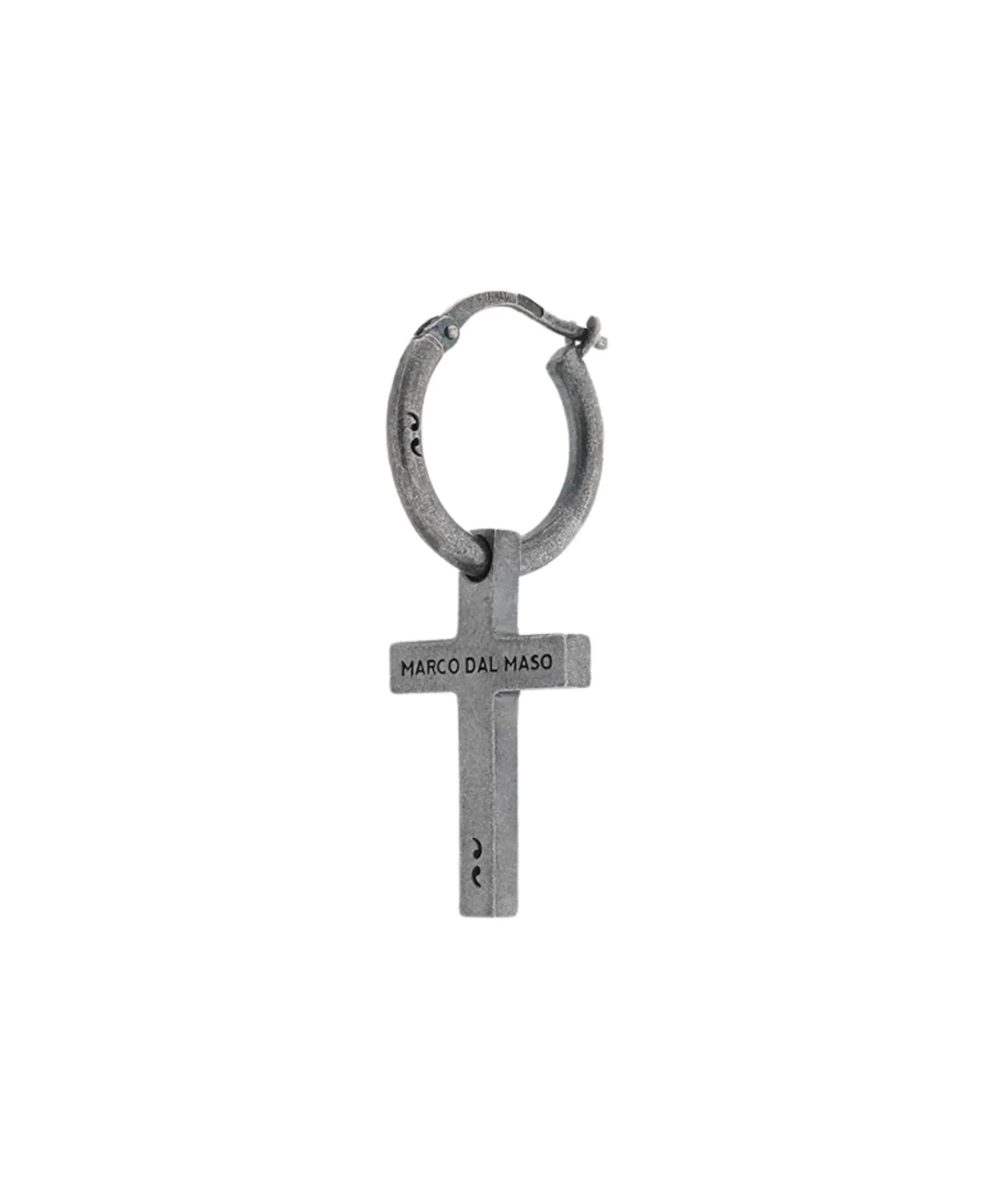 Piercing Marco Dal Maso Individual de Cruz en Plata Oxidada | AGOR0015-01BV