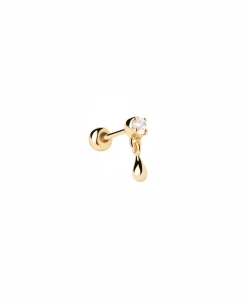 Piercing PDPAOLA Stud Water Plata Baño Oro | PG01-027-U