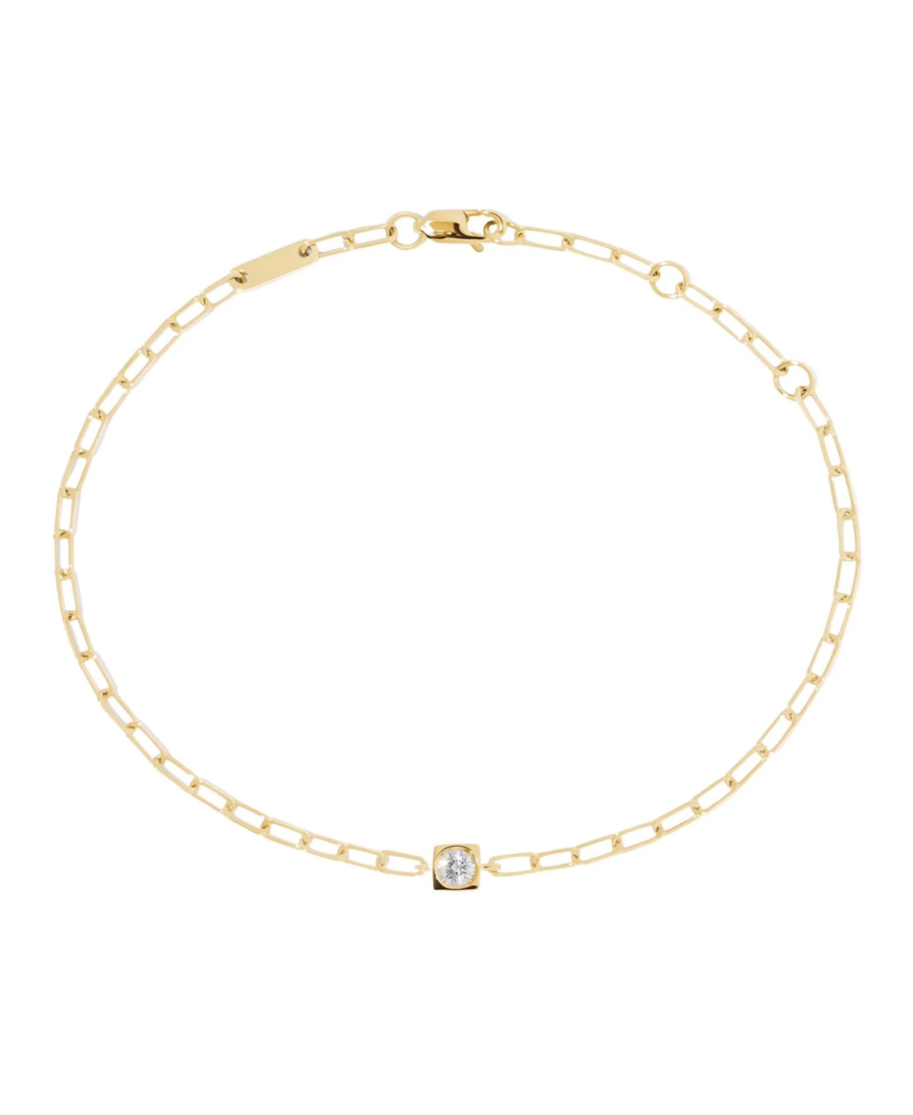 Pulsera Cadena dinh van Le Cube Diamant Pequeño Oro Amarillo Diamante | 308911