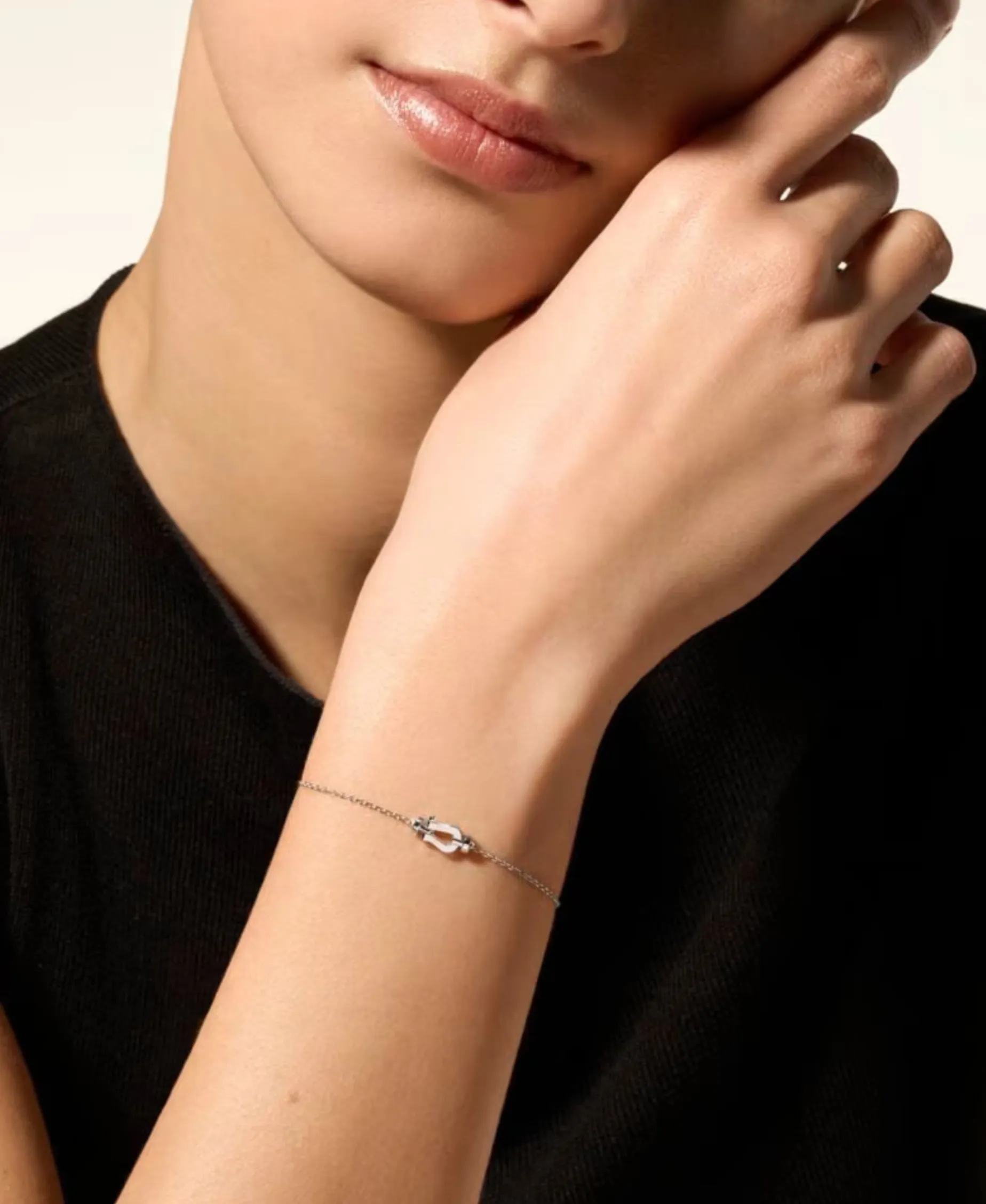 Pulsera Cadena FRED Force 10 XS Oro Blanco | 6B1142