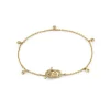 Pulsera Cadena Gucci GG Running Oro Blanco y Diamantes | YBA481671001017