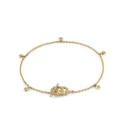 Pulsera Cadena Gucci GG Running Oro Blanco y Diamantes | YBA481671001017