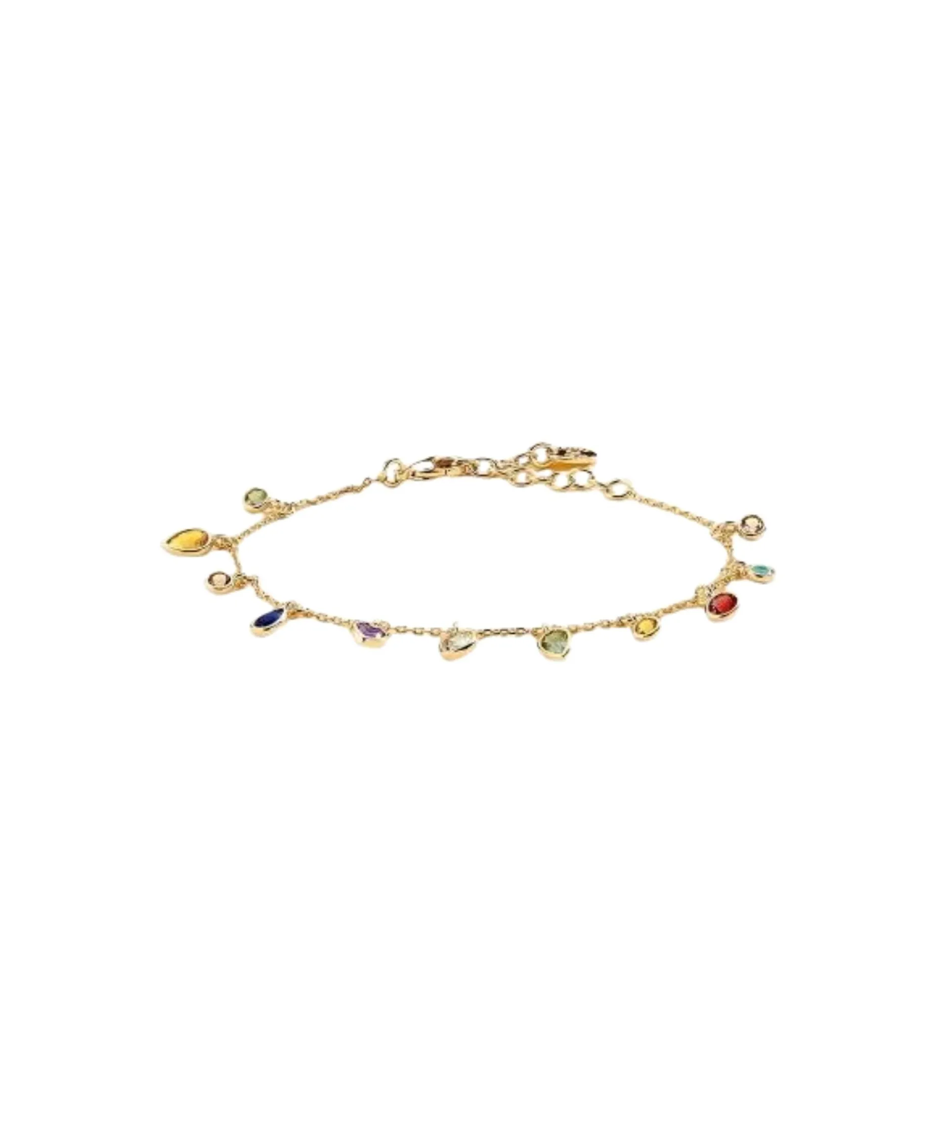 Pulsera Candy AGATHA París Circonitas Multicolor Dorado | 02480340-256-TU
