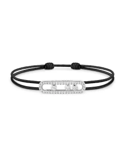 Pulsera Cordón Negro Con Pavé Messika Care(s) | 14141-WG