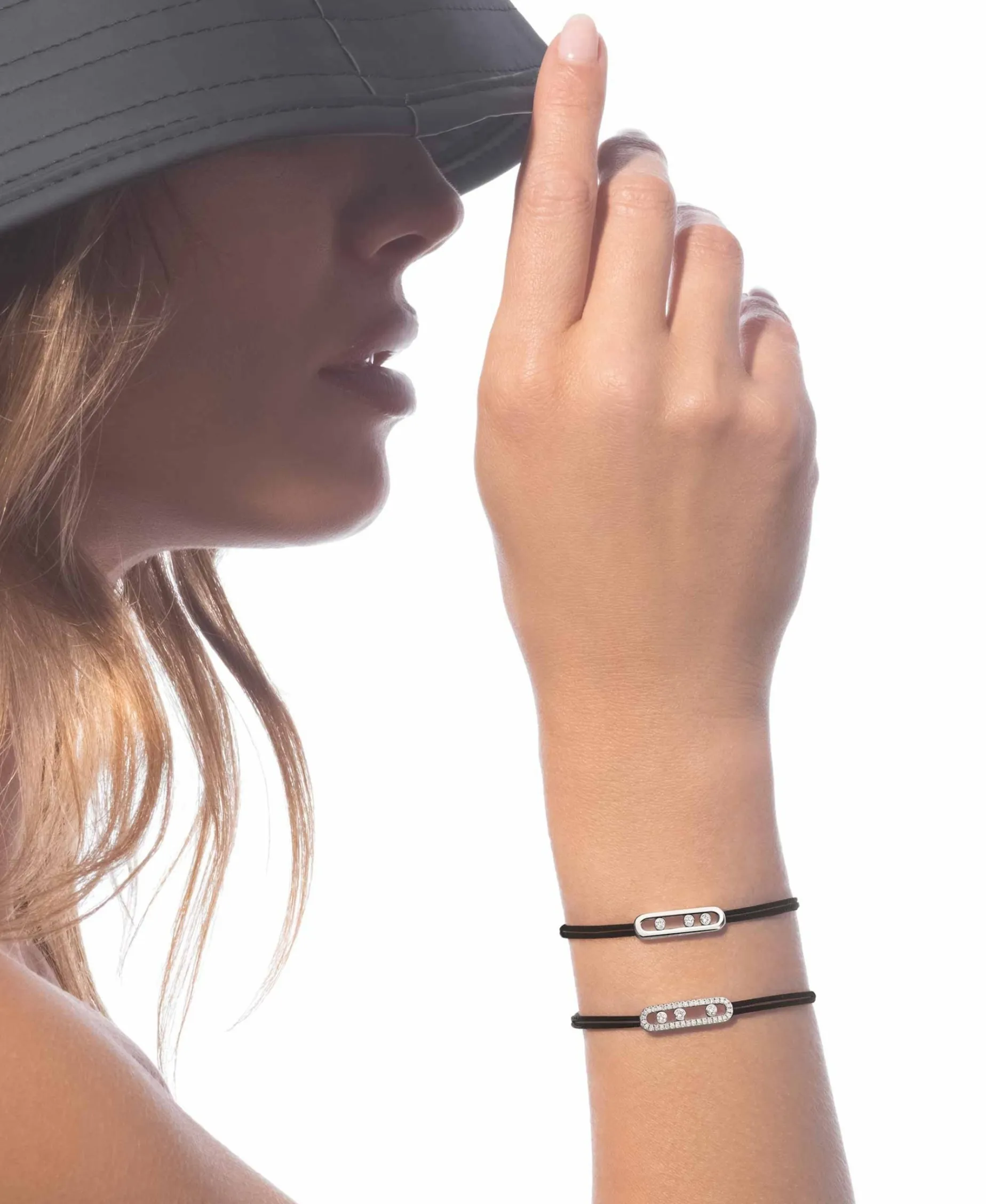 Pulsera Cordón Negro Con Pavé Messika Care(s) | 14141-WG