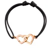 Pulsera de Cordón Double Cœurs Dinh Van Oro Rosa 18K R9 | 345105