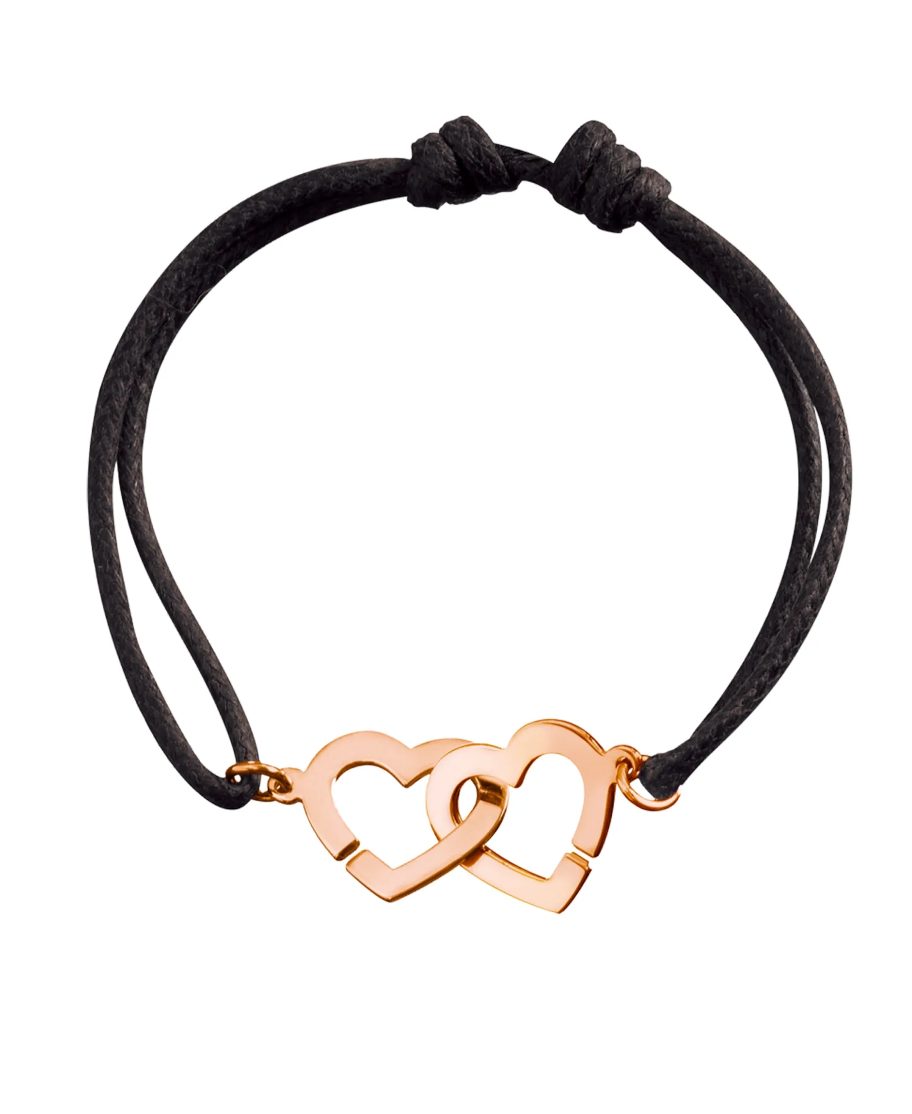 Pulsera de Cordón Double Cœurs Dinh Van Oro Rosa 18K R9 | 345105