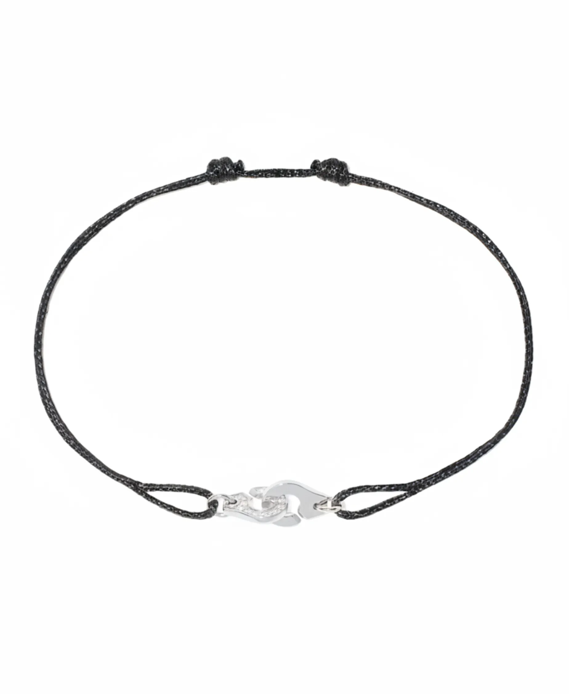 Pulsera de cordón Menottes dinh van modelo mini, oro blanco y diamantes | 319212