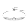 Pulsera Degradado Tallas Redondas Swarovski Matrix Baño Rodio Circonitas | 5690677