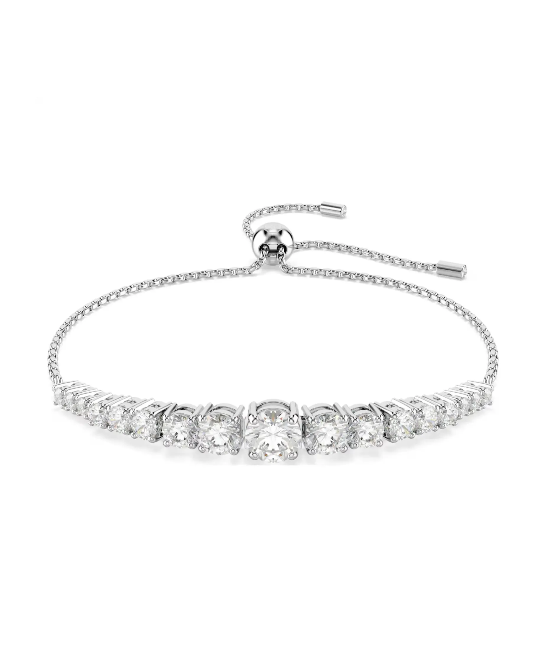 Pulsera Degradado Tallas Redondas Swarovski Matrix Baño Rodio Circonitas | 5690677