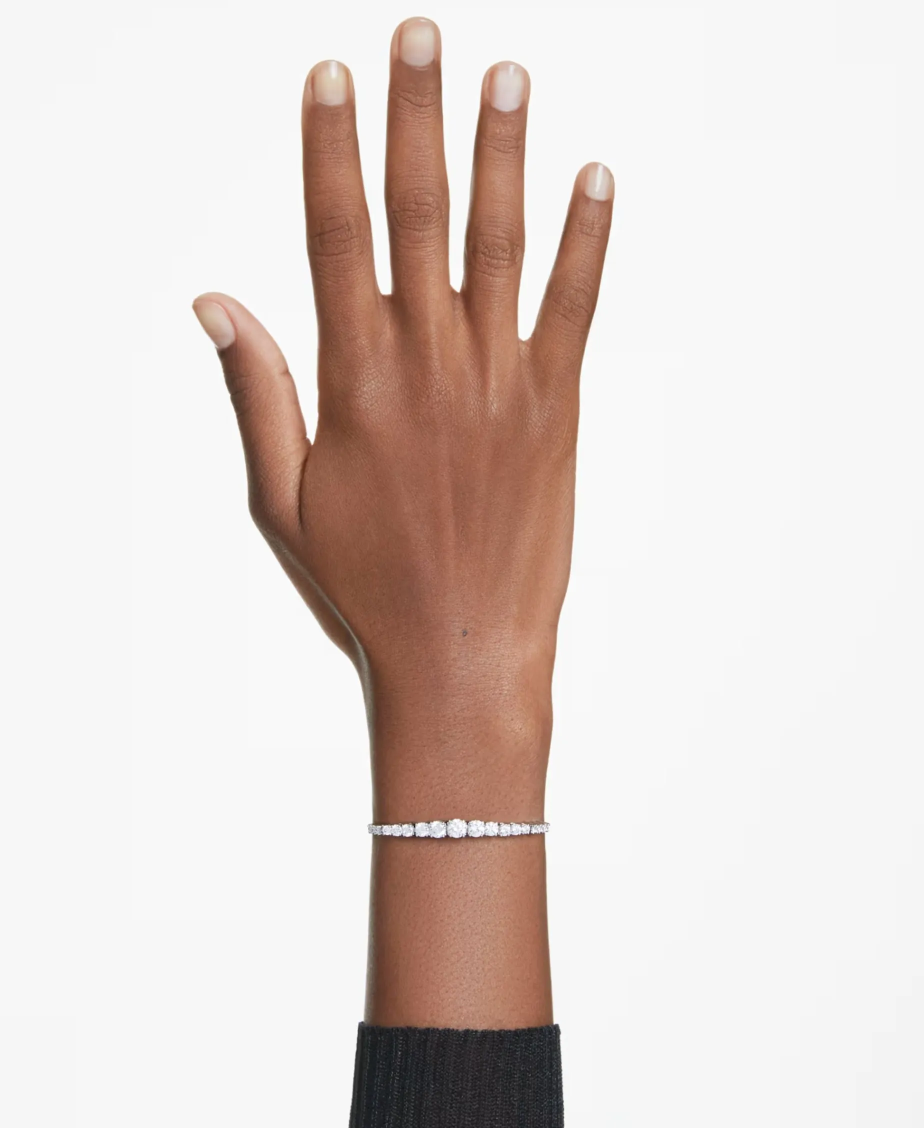 Pulsera Degradado Tallas Redondas Swarovski Matrix Baño Rodio Circonitas | 5690677