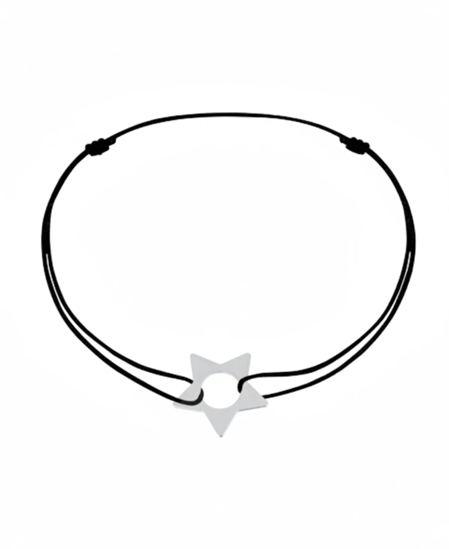 Pulsera Dinh Van Cordón Estrella Oro Blanco | 320302