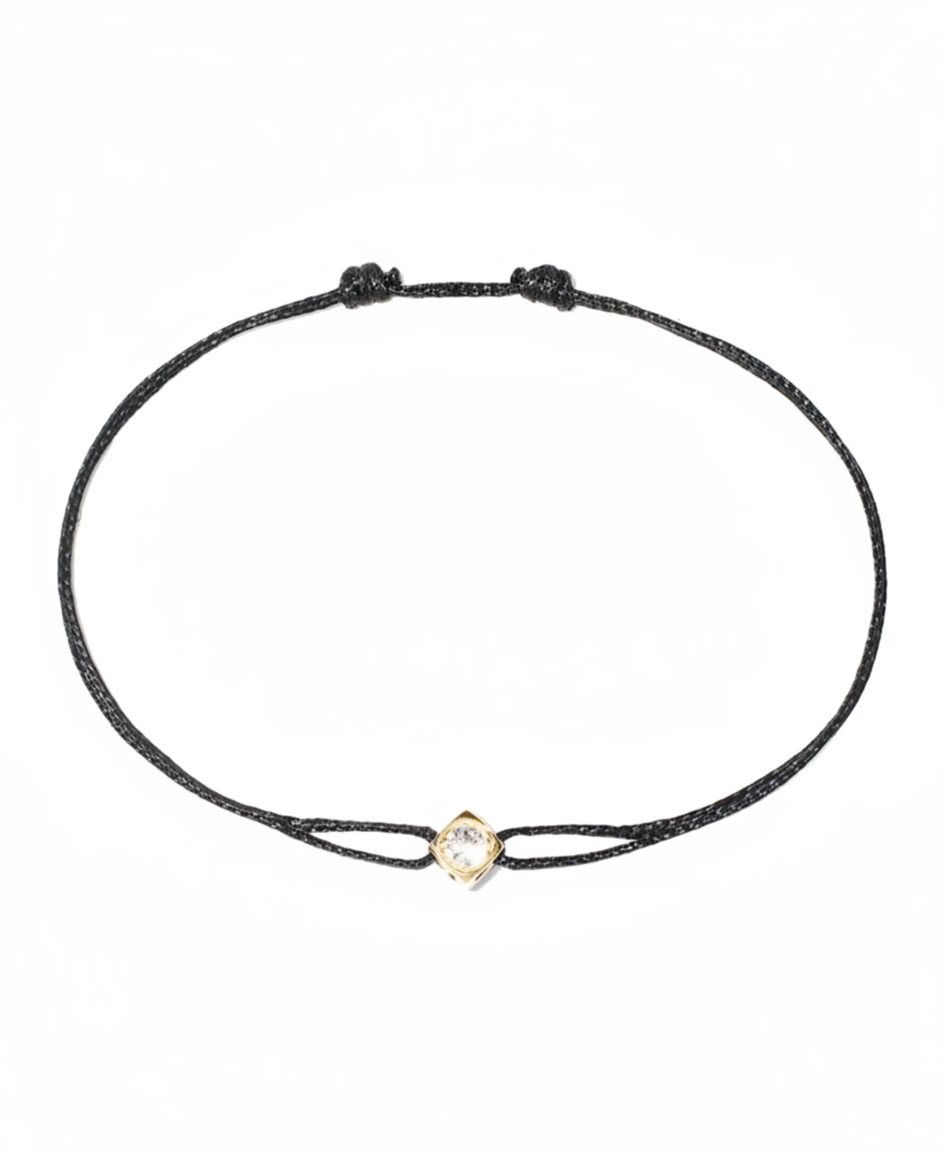 Pulsera Dinh Van Cordón Negro Le Cube Diamant | 308111