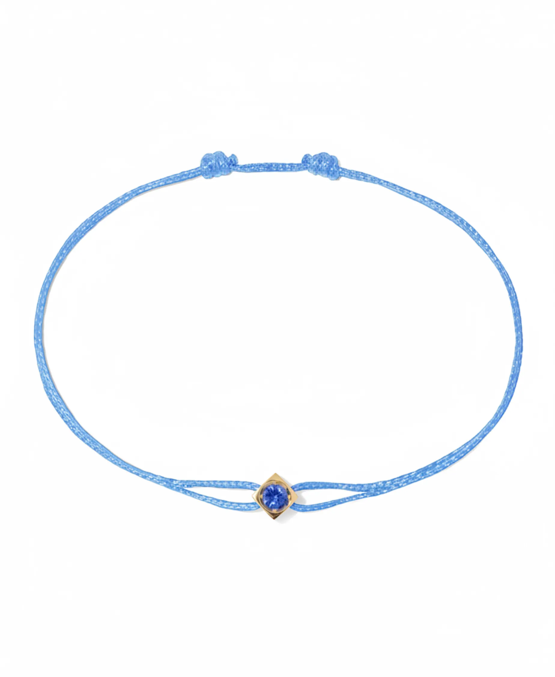 Pulsera Dinh Van Le Cube Cordón Azul y Zafiro Azul | 308811